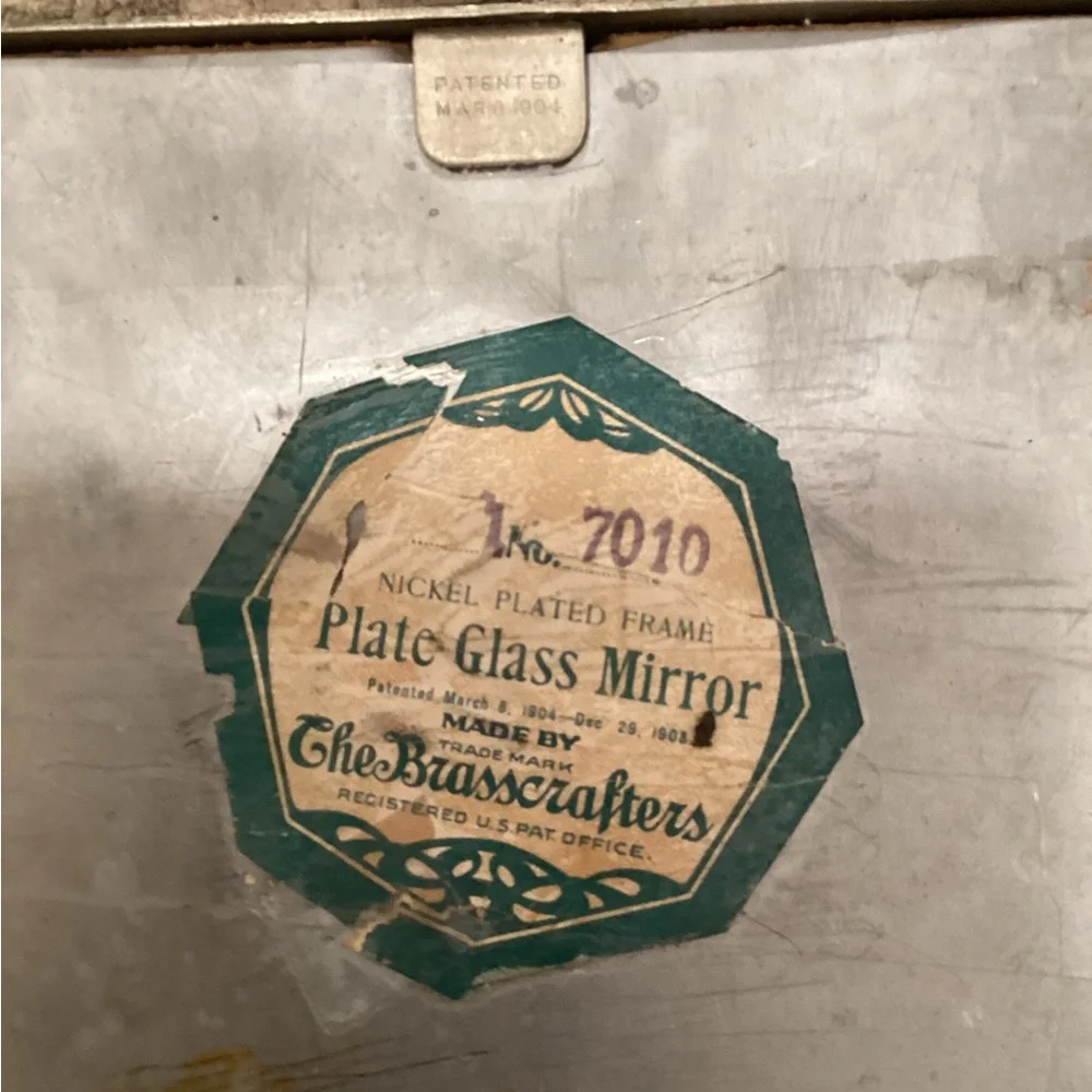 Antique Brasscrafters Framed Mirror circa 1905 Barbers Mirror M OFFERS - Picture 3 of 11